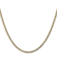 10k 2.5mm Semi-Solid Curb Link Chain-10BC124-26