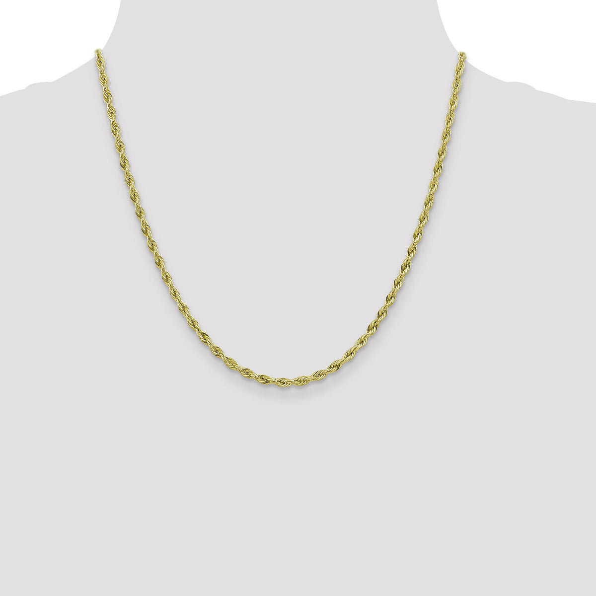 10k 3mm Semi-Solid Rope Chain-10BC133-20