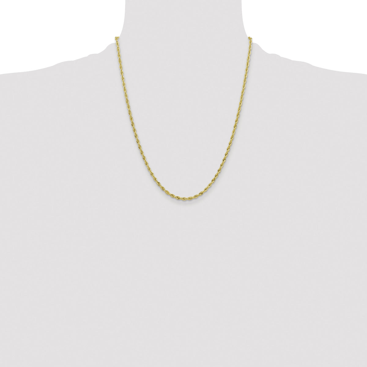 10k 3mm Semi-Solid Rope Chain-10BC133-22
