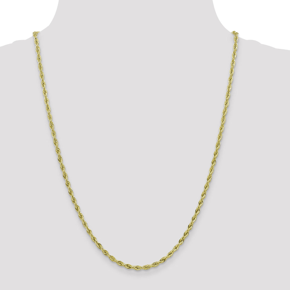 10k 3mm Semi-Solid Rope Chain-10BC133-24