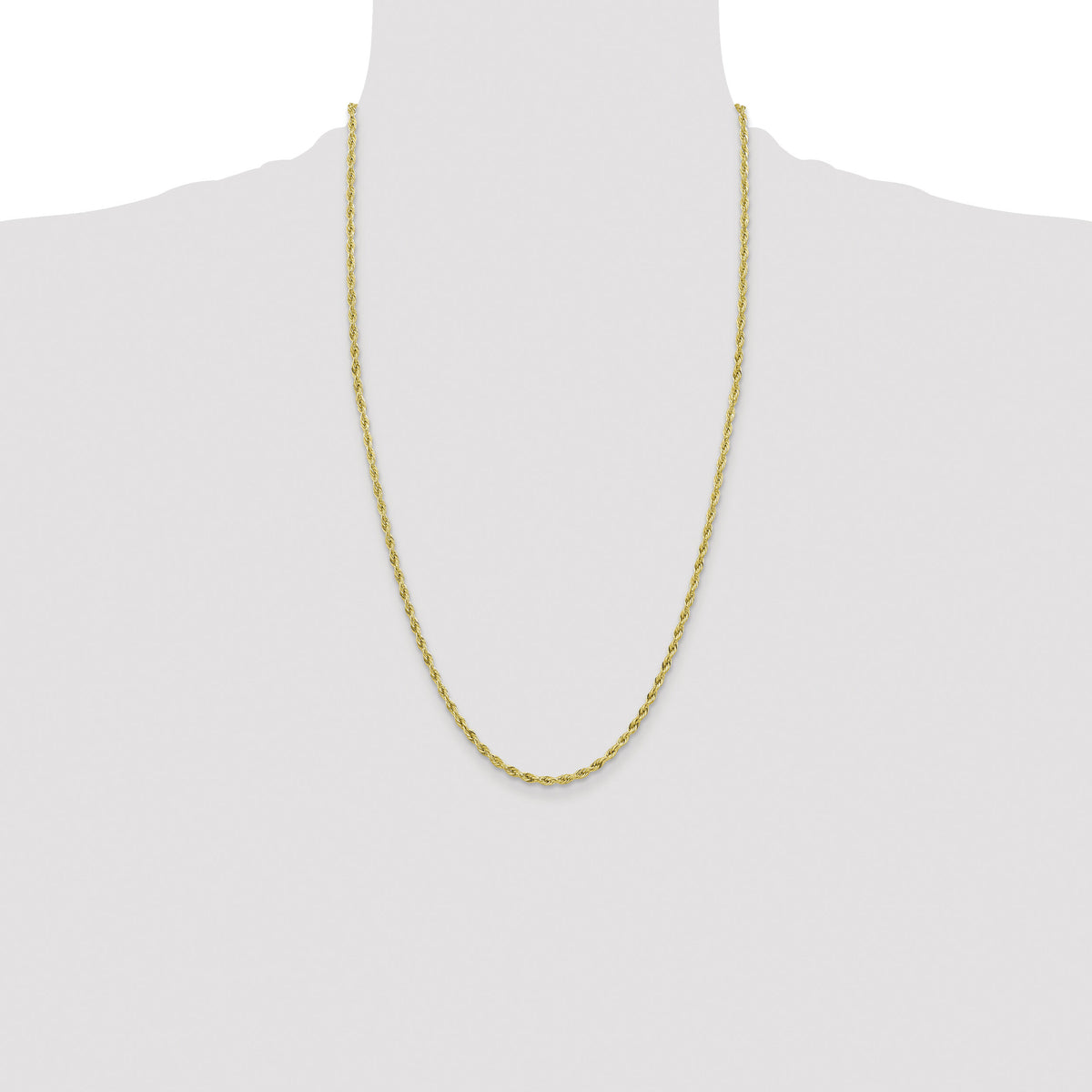 10k 3mm Semi-Solid Rope Chain-10BC133-26