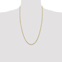 10k 3mm Semi-Solid Rope Chain-10BC133-26
