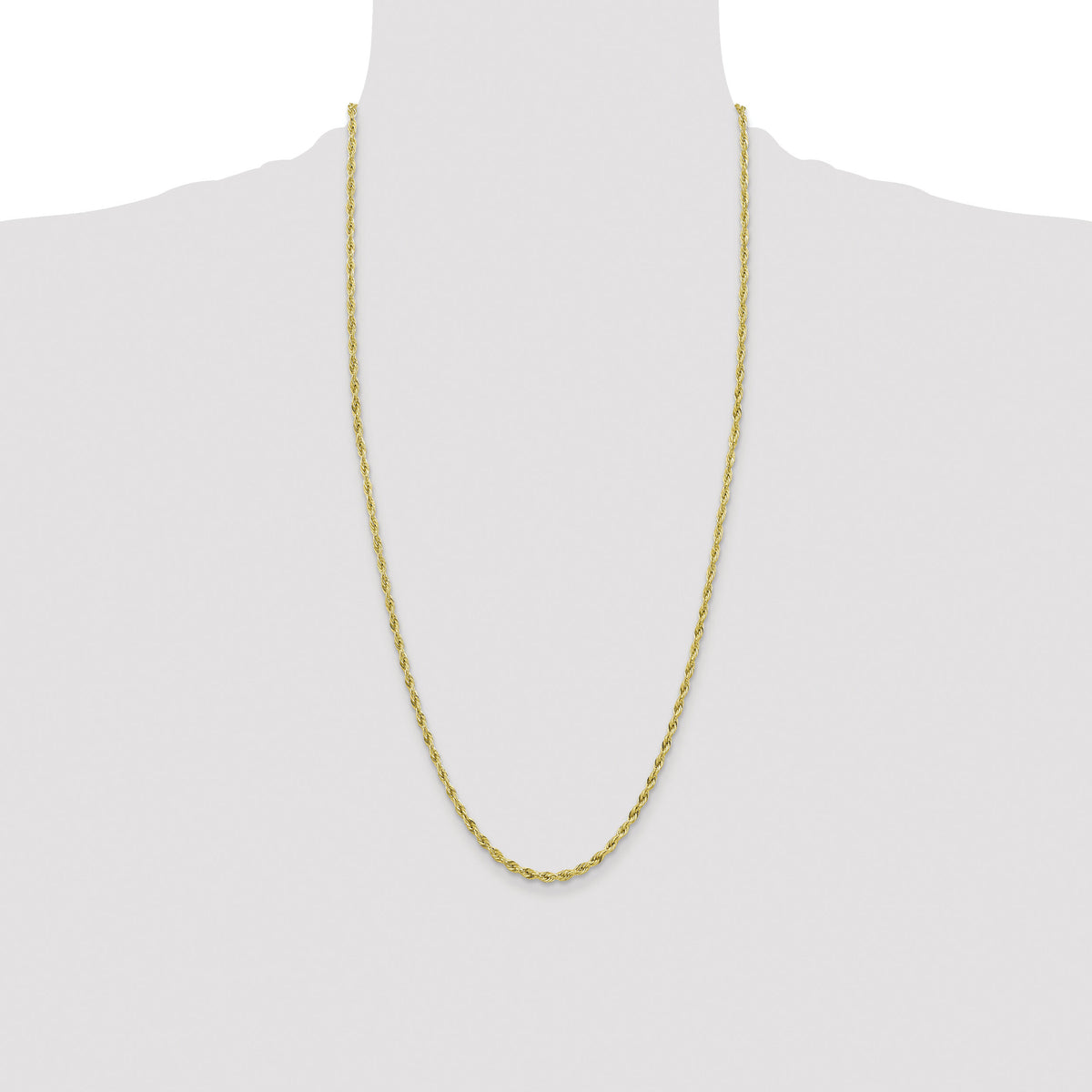 10k 3mm Semi-Solid Rope Chain-10BC133-28