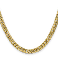 10k 6mm Semi-Solid Miami Cuban Chain-10BC154-18