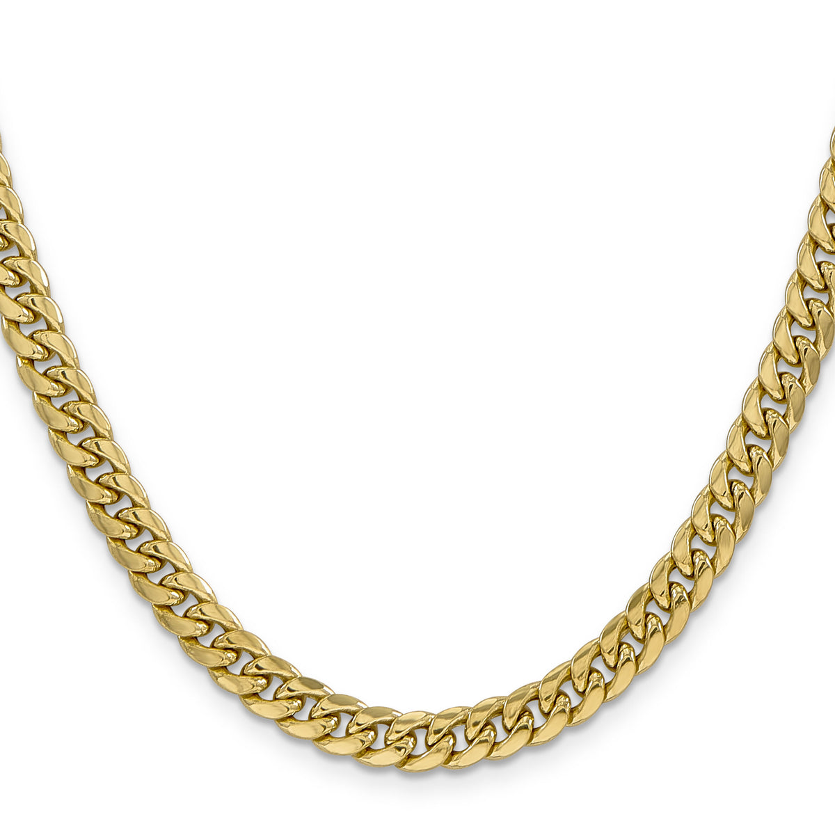 10k 6mm Semi-Solid Miami Cuban Chain-10BC154-26