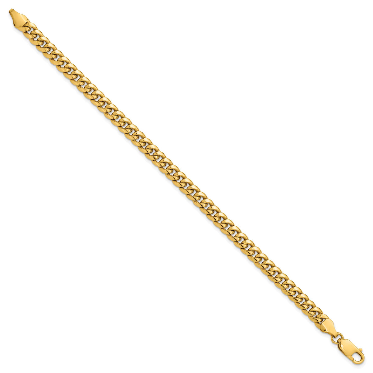 10k 6mm Semi-Solid Miami Cuban Chain-10BC154-8