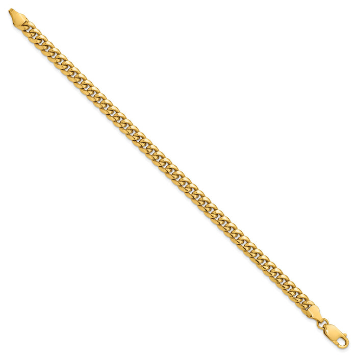 10k 6mm Semi-Solid Miami Cuban Chain-10BC154-8