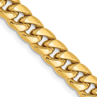 10k 6mm Semi-Solid Miami Cuban Chain-10BC154-20