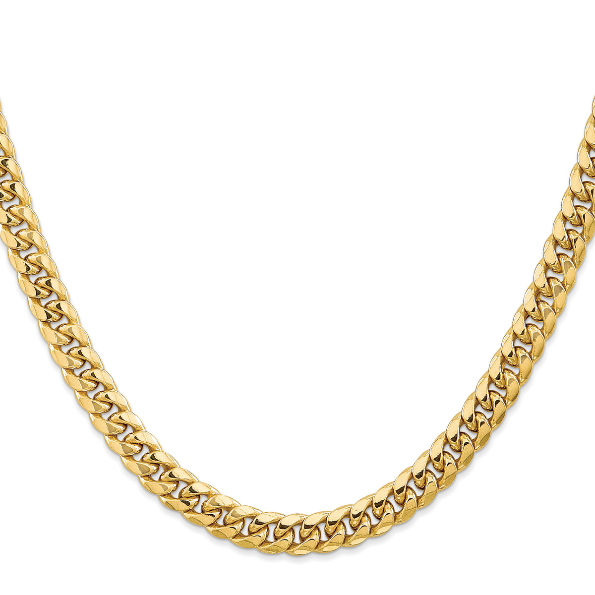 10k 6.75mm Semi-Solid Miami Cuban Chain-10BC155-28
