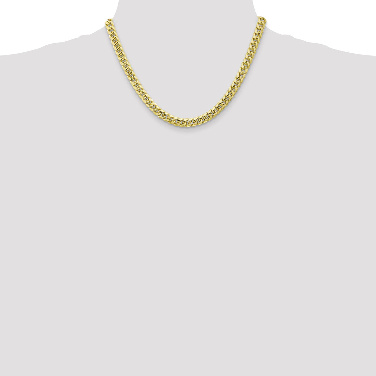 10k 6.75mm Semi-Solid Miami Cuban Chain-10BC155-18