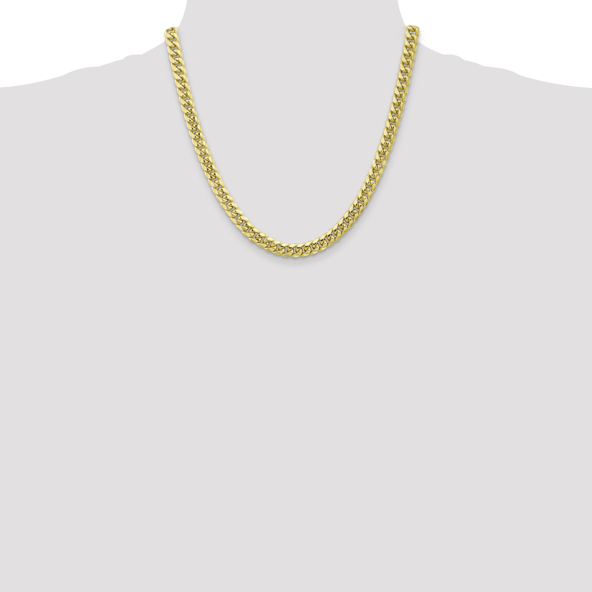 10k 6.75mm Semi-Solid Miami Cuban Chain-10BC155-20
