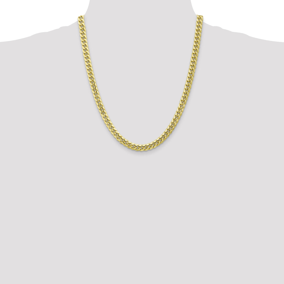 10k 6.75mm Semi-Solid Miami Cuban Chain-10BC155-22