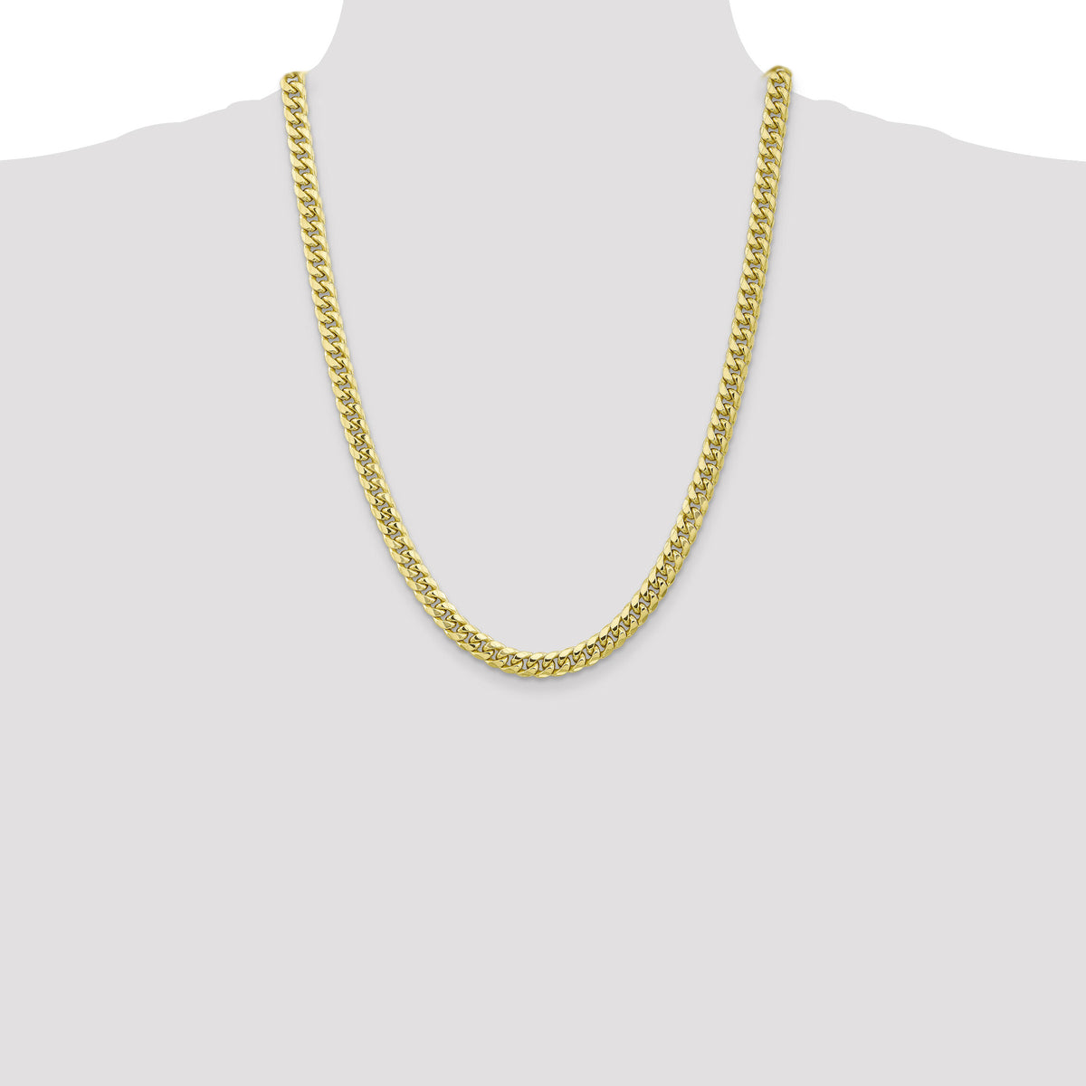 10k 6.75mm Semi-Solid Miami Cuban Chain-10BC155-24