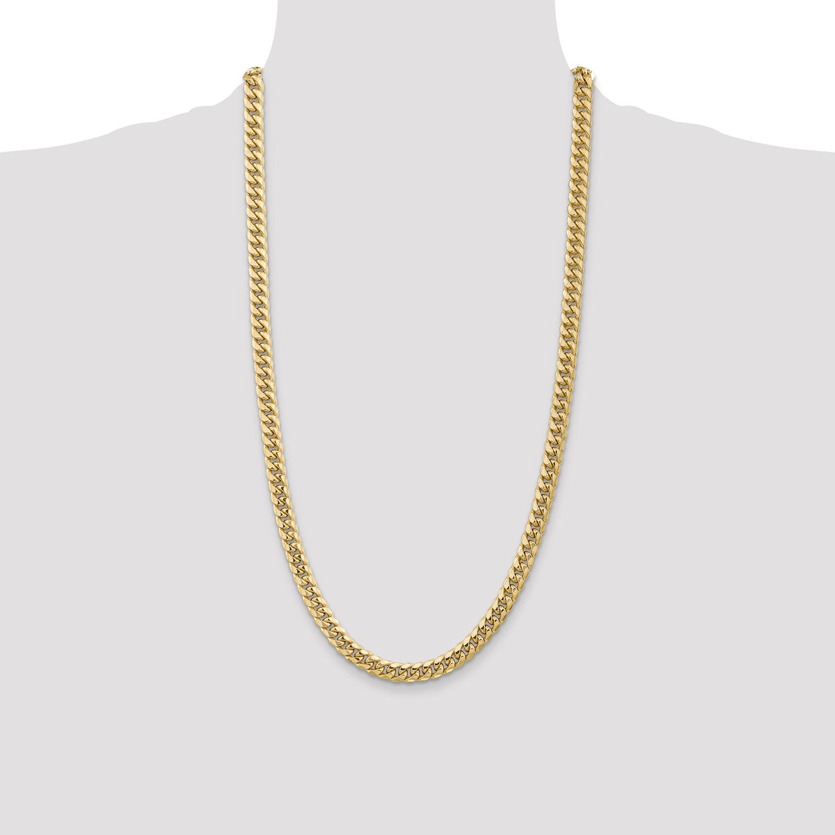 10k 6.75mm Semi-Solid Miami Cuban Chain-10BC155-28