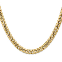 10k 7.3mm Semi-Solid Miami Cuban Chain-10BC156-20
