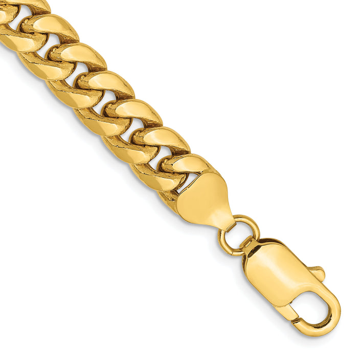 10k 7.3mm Semi-Solid Miami Cuban Chain-10BC156-7
