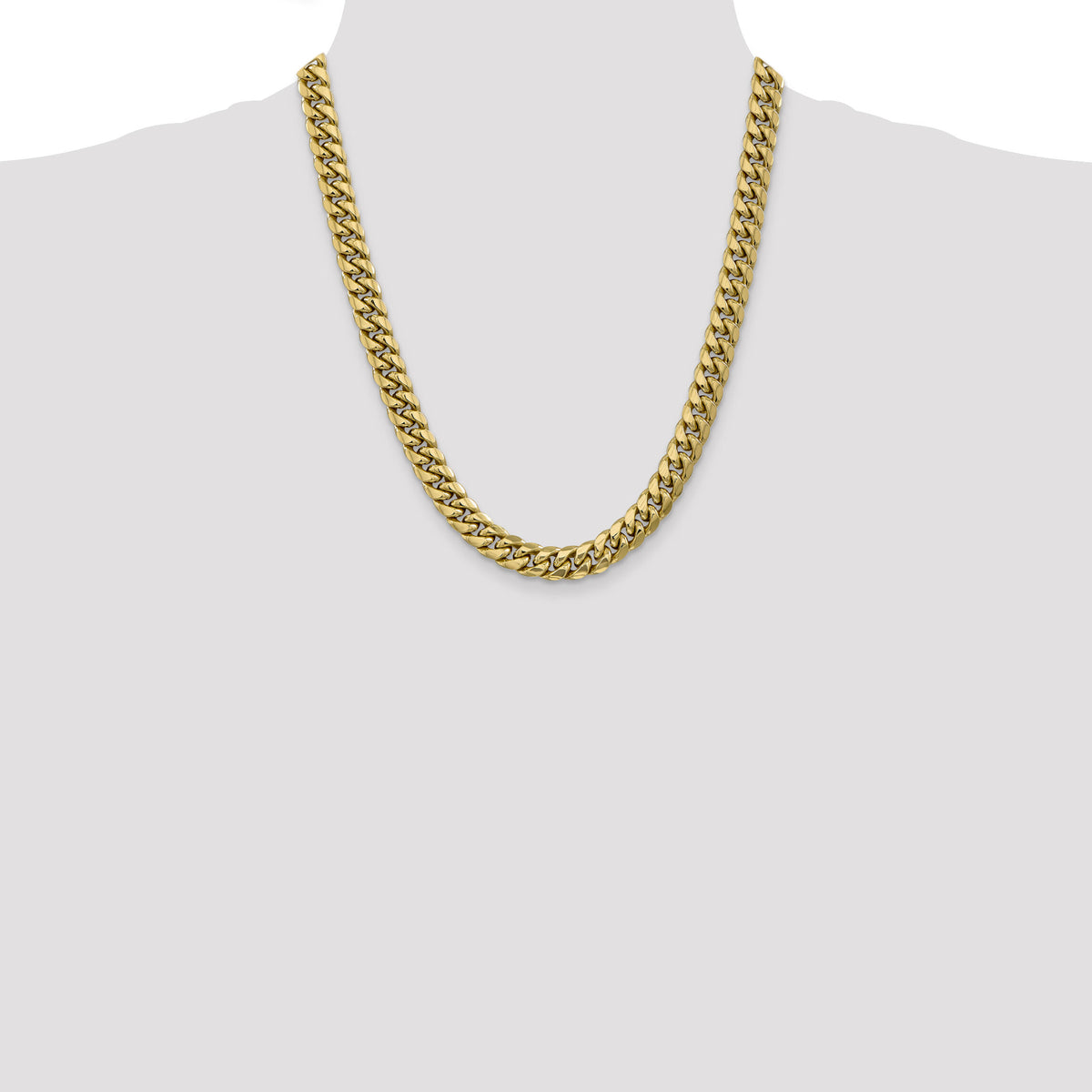 10k 9.3mm Semi-Solid Miami Cuban Chain-10BC157-22
