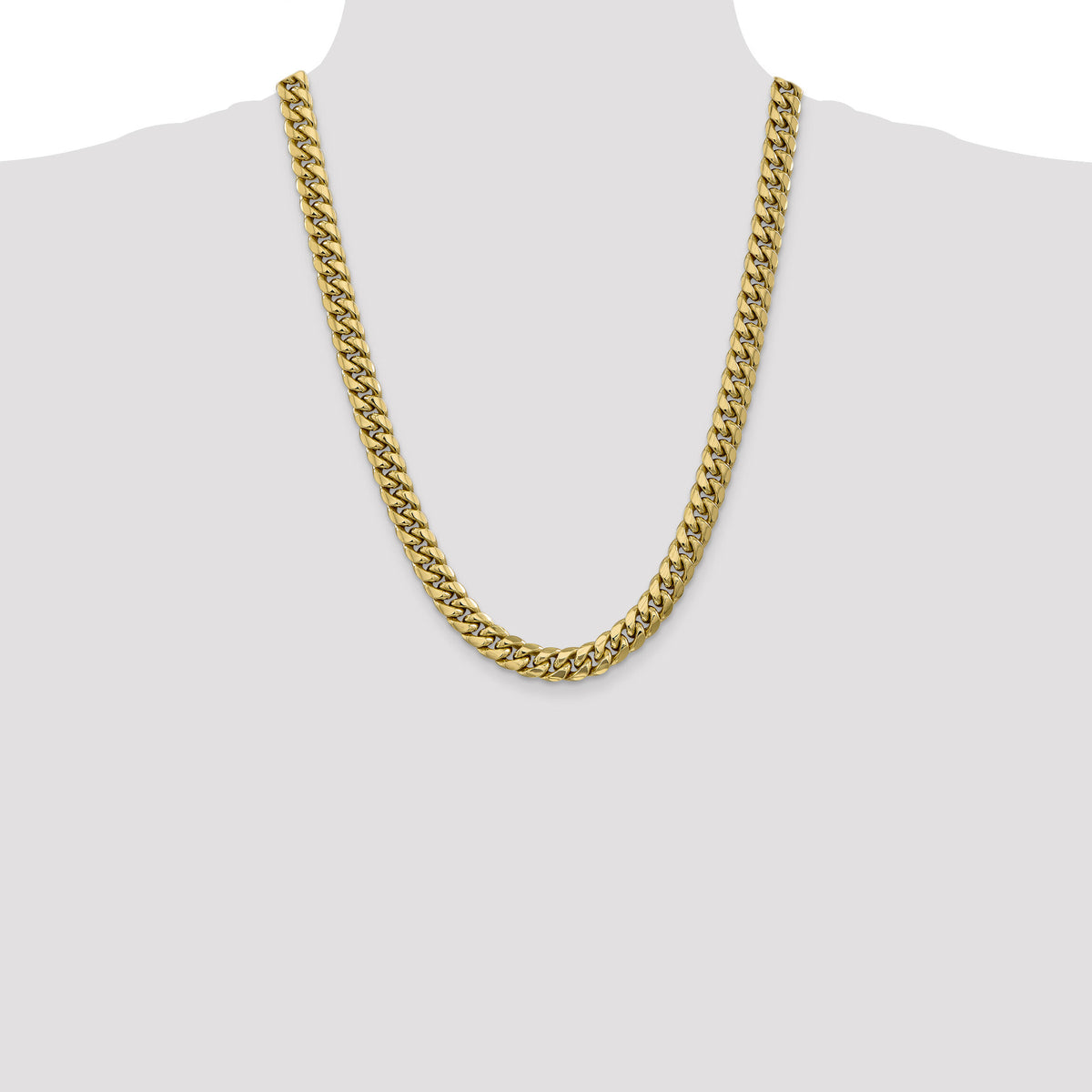 10k 9.3mm Semi-Solid Miami Cuban Chain-10BC157-24