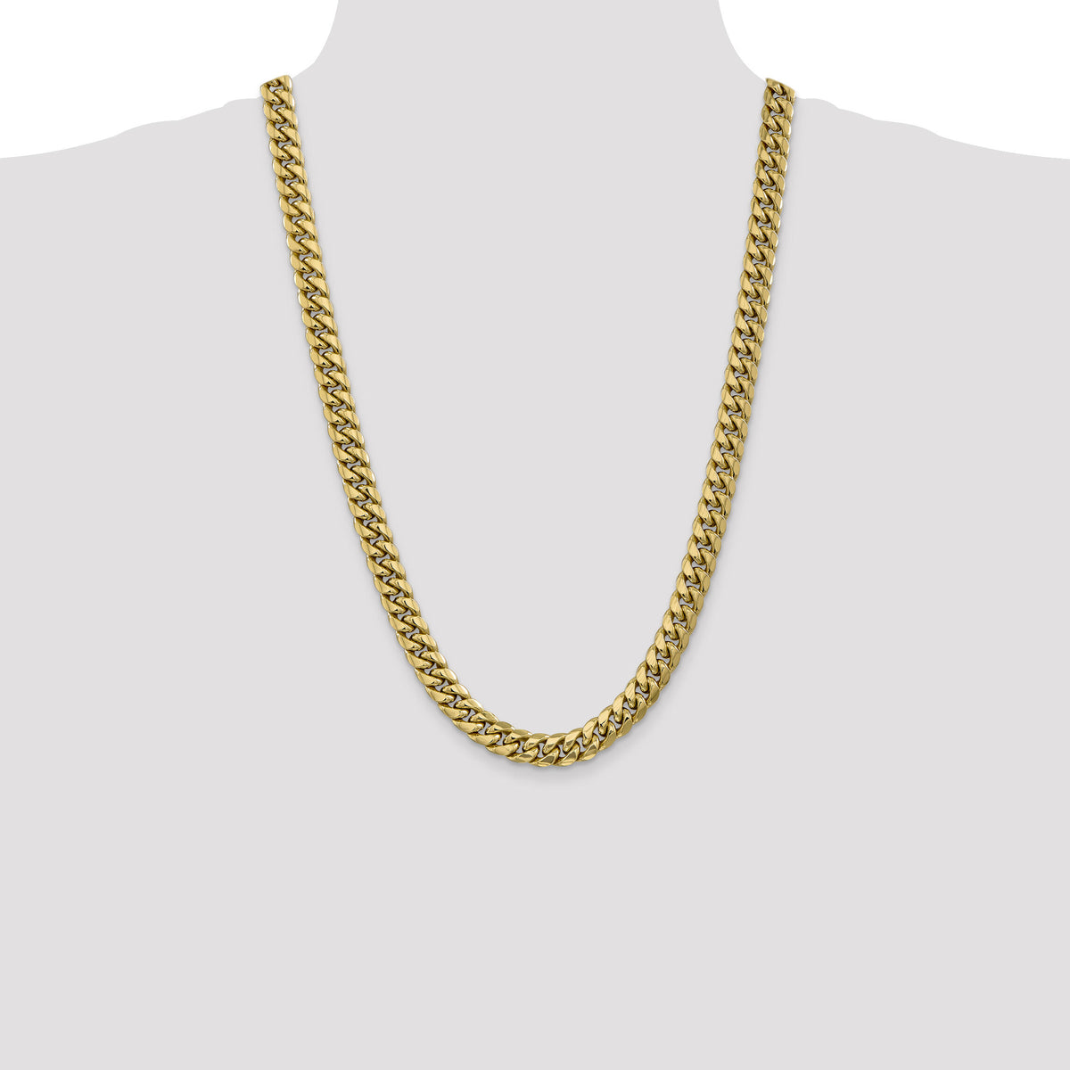 10k 9.3mm Semi-Solid Miami Cuban Chain-10BC157-26
