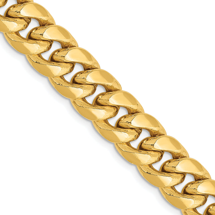 10k 9.3mm Semi-Solid Miami Cuban Chain-10BC157-22