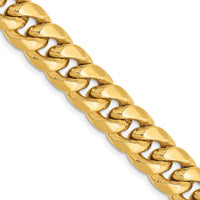 10k 9.3mm Semi-Solid Miami Cuban Chain-10BC157-24