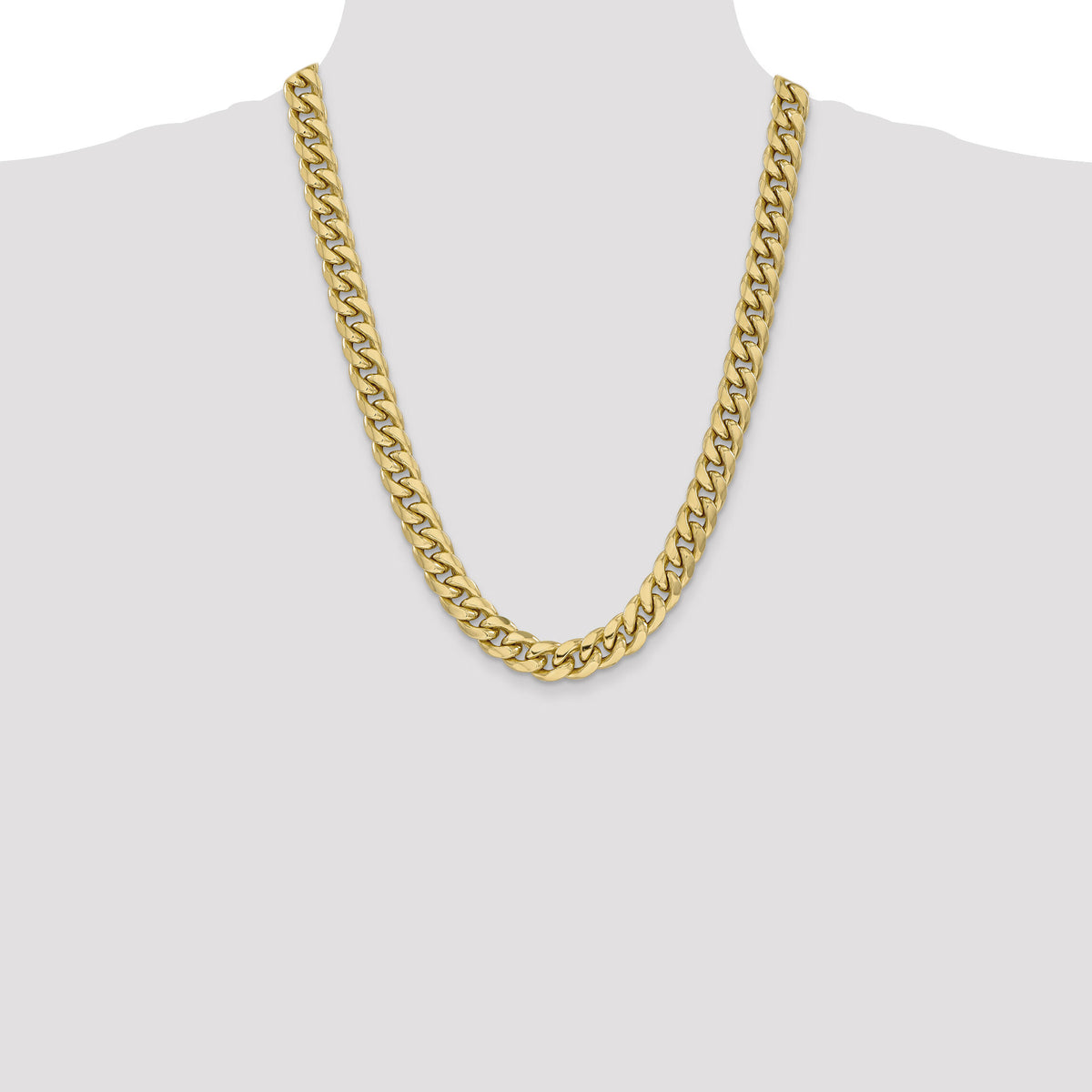 10k 11mm Semi-Solid Miami Cuban Chain-10BC158-24