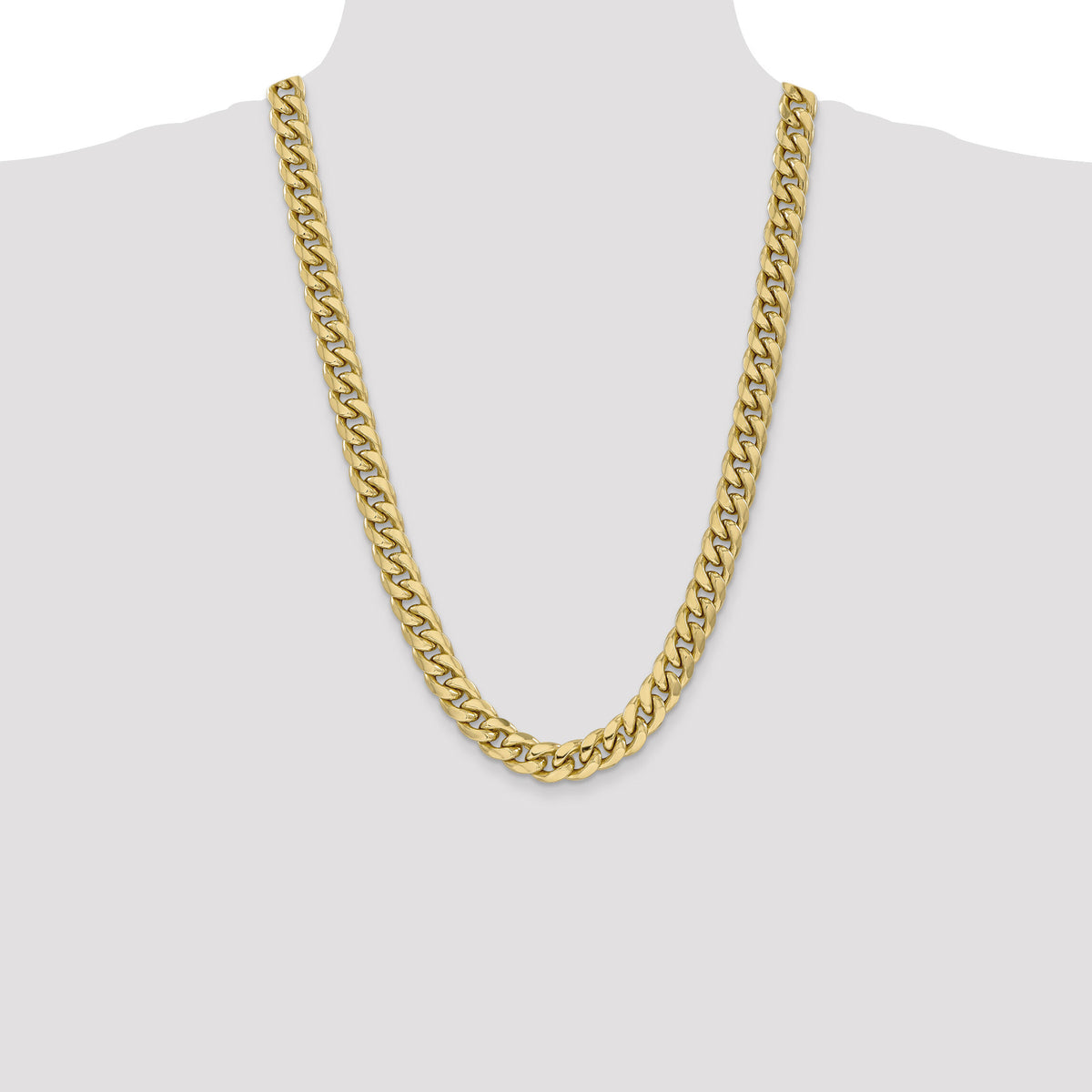 10k 11mm Semi-Solid Miami Cuban Chain-10BC158-26