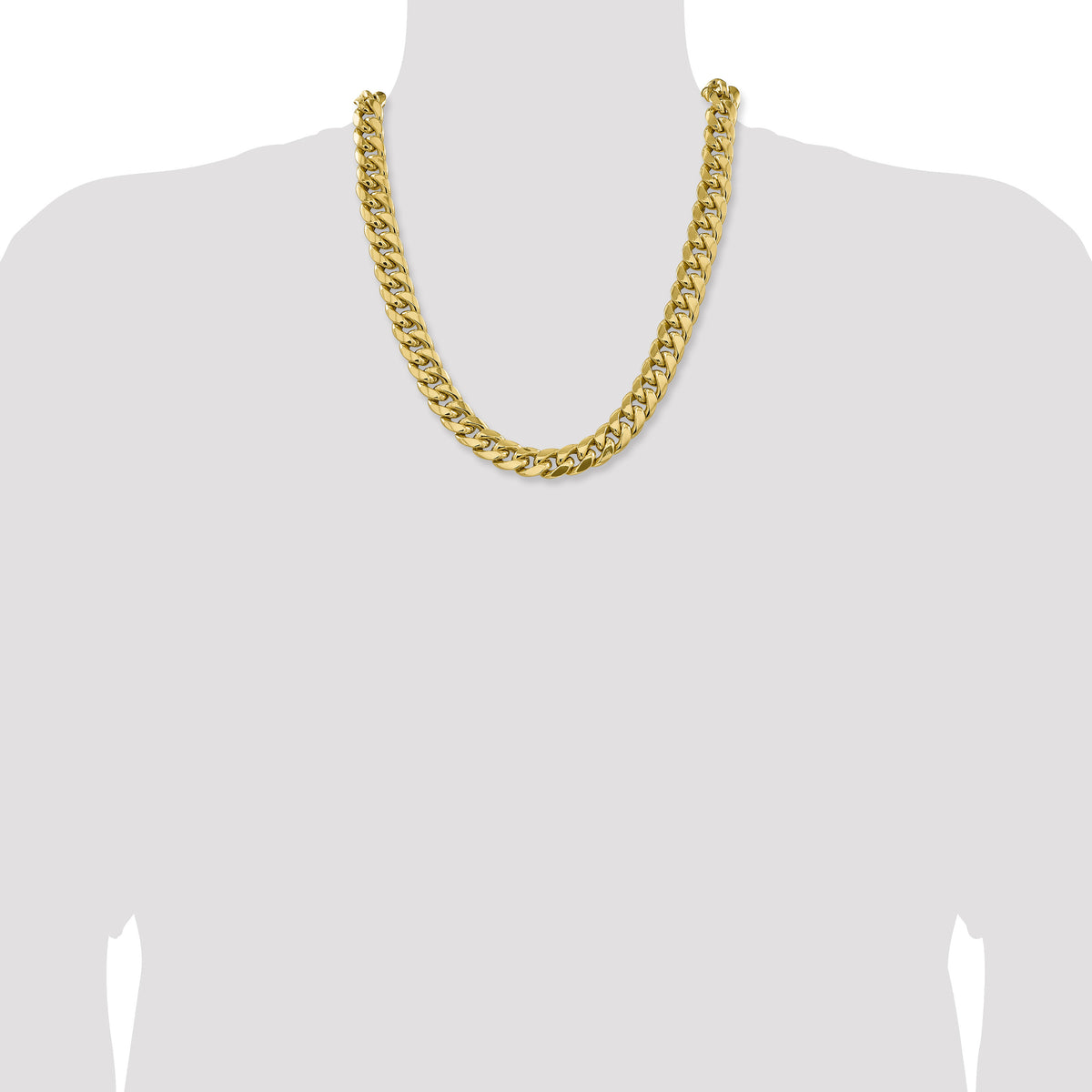10K 13.2mm Semi-Solid Miami Cuban Chain-10BC164-22