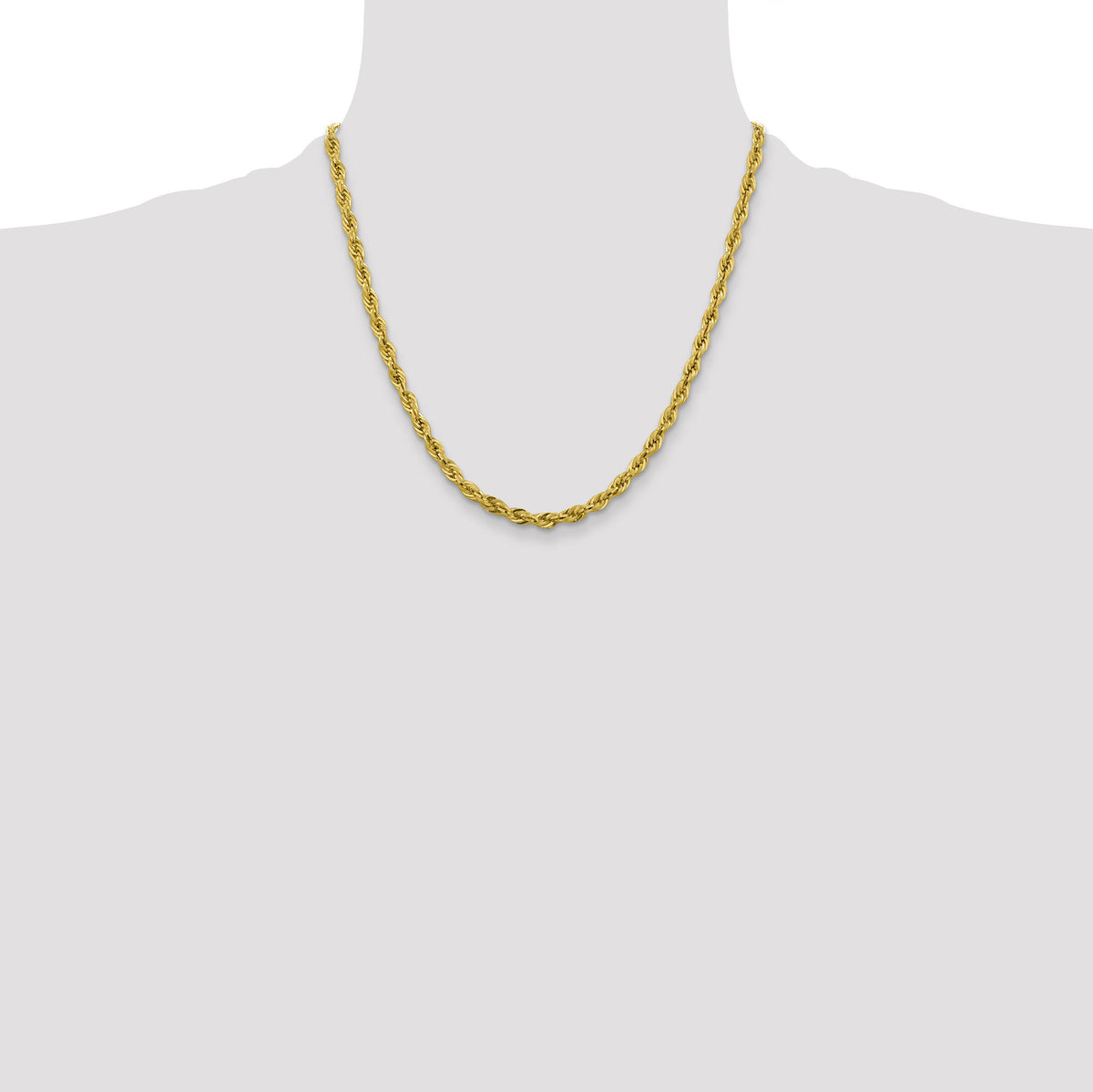 10k 4.25mm Semi-Solid Rope Chain-10BC168-20