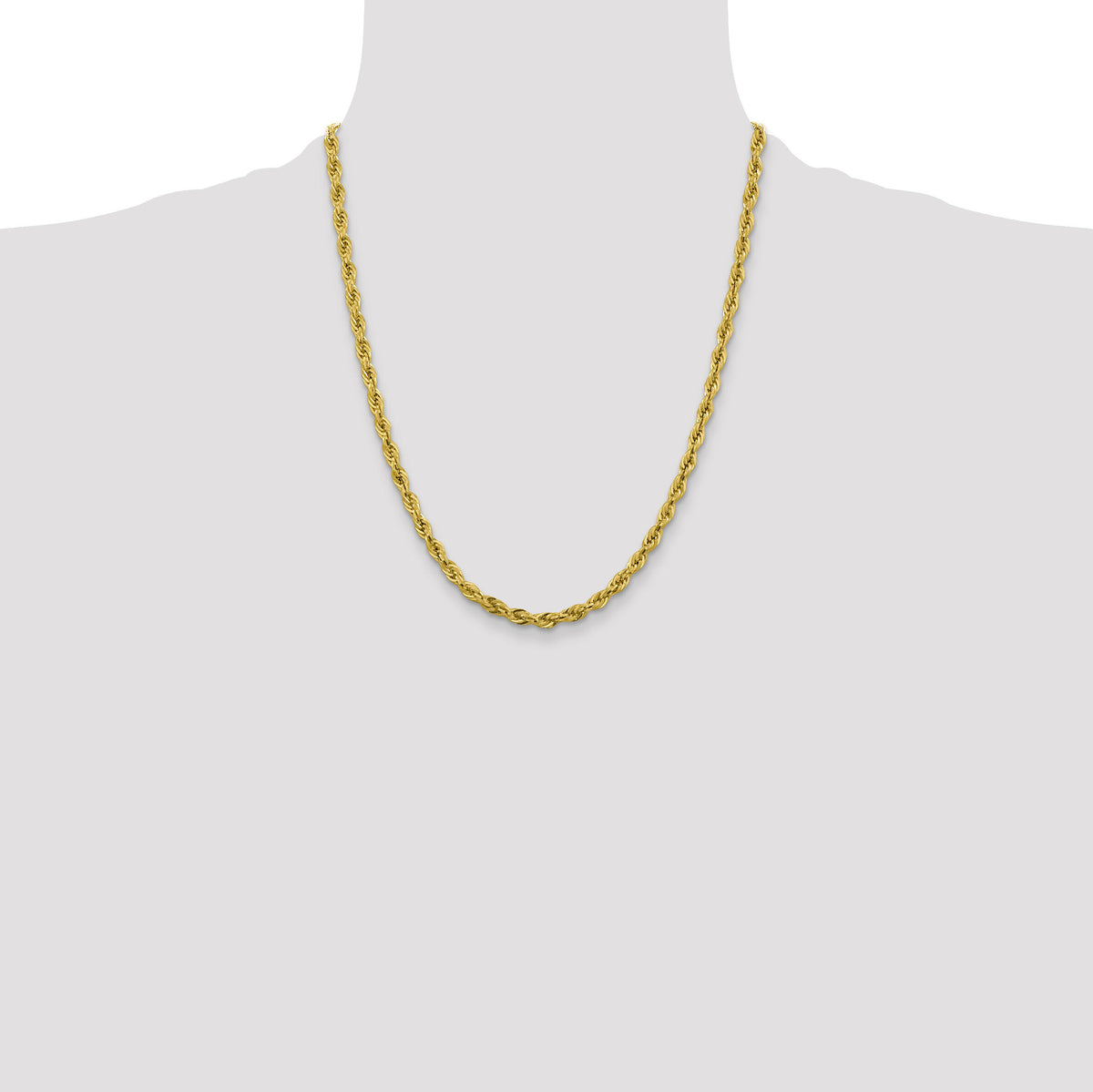 10k 4.25mm Semi-Solid Rope Chain-10BC168-22