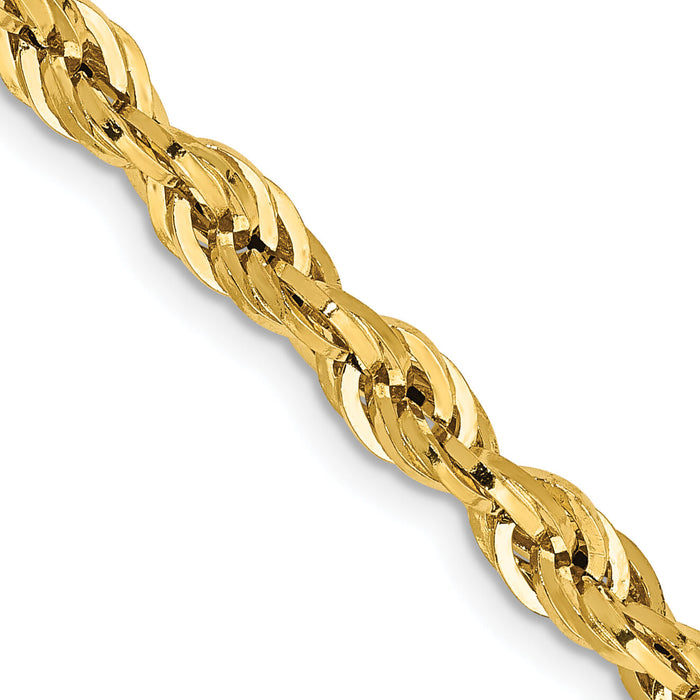 10k 4.25mm Semi-Solid Rope Chain-10BC168-22