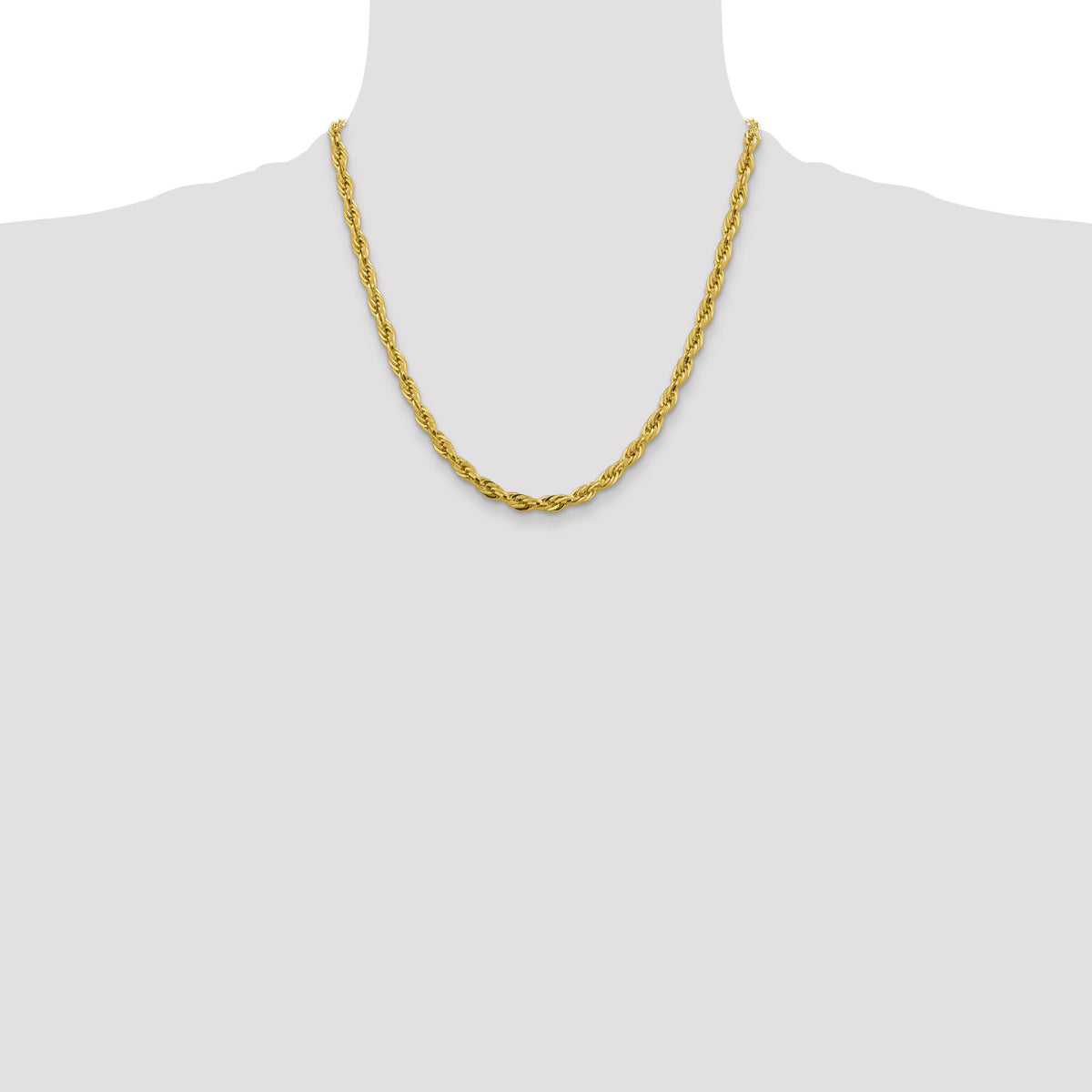 10k 4.75mm Semi-Solid Rope Chain-10BC169-20