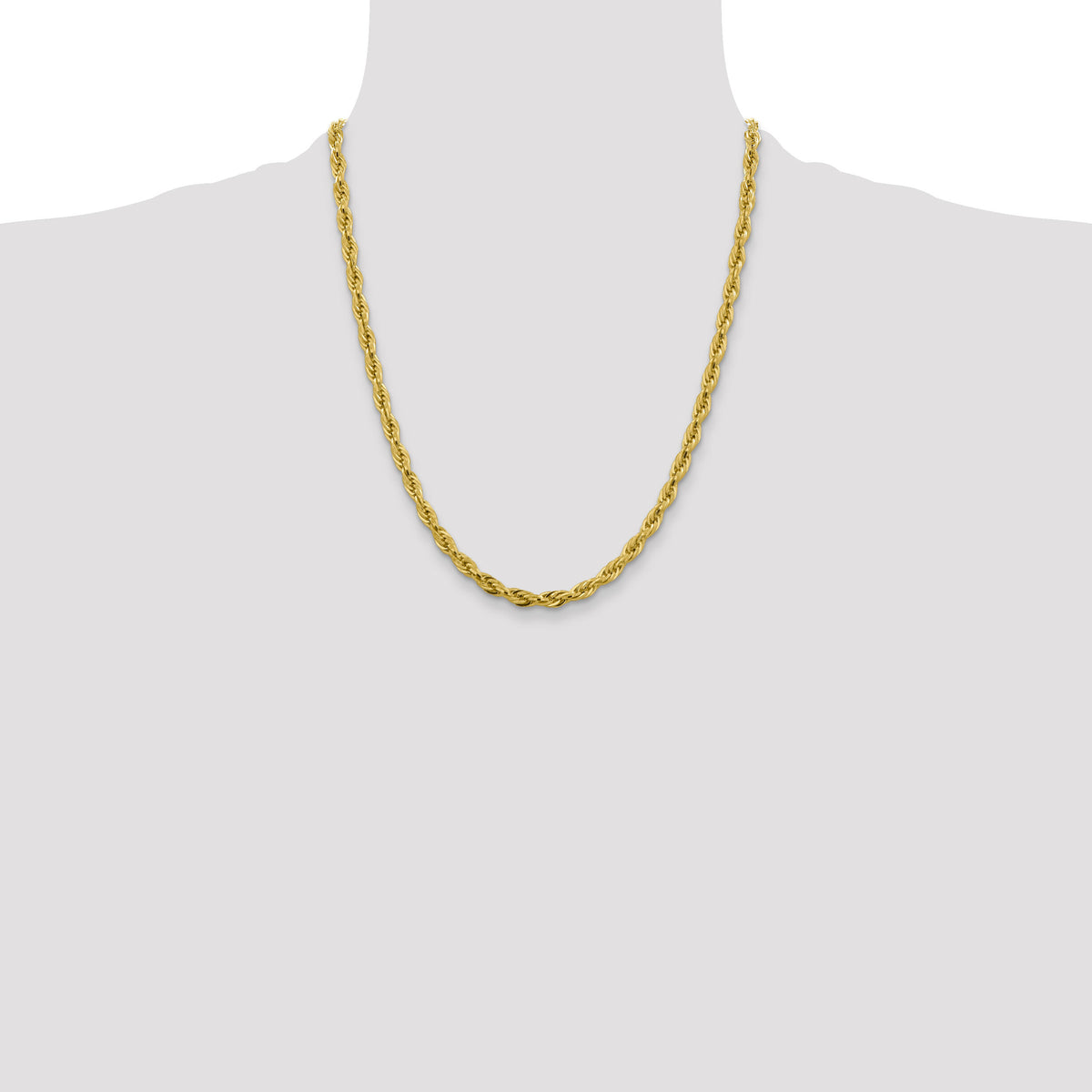 10k 4.75mm Semi-Solid Rope Chain-10BC169-22