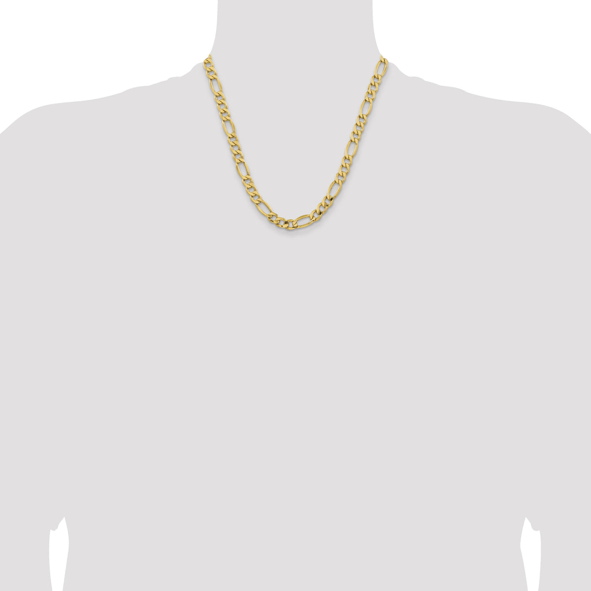 10K 8.5mm Semi-Solid Figaro Chain-10BC190-20