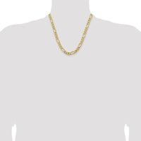 10K 8.5mm Semi-Solid Figaro Chain-10BC190-20