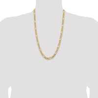 10K 8.5mm Semi-Solid Figaro Chain-10BC190-26