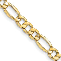 10K 8.5mm Semi-Solid Figaro Chain-10BC190-26