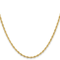 10k 2.5mm Semi-Solid Rope Chain-10BC202-24