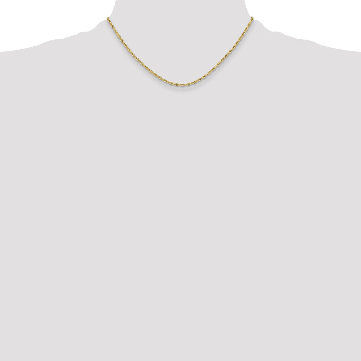 10k 2.5mm Semi-Solid Rope Chain-10BC202-16
