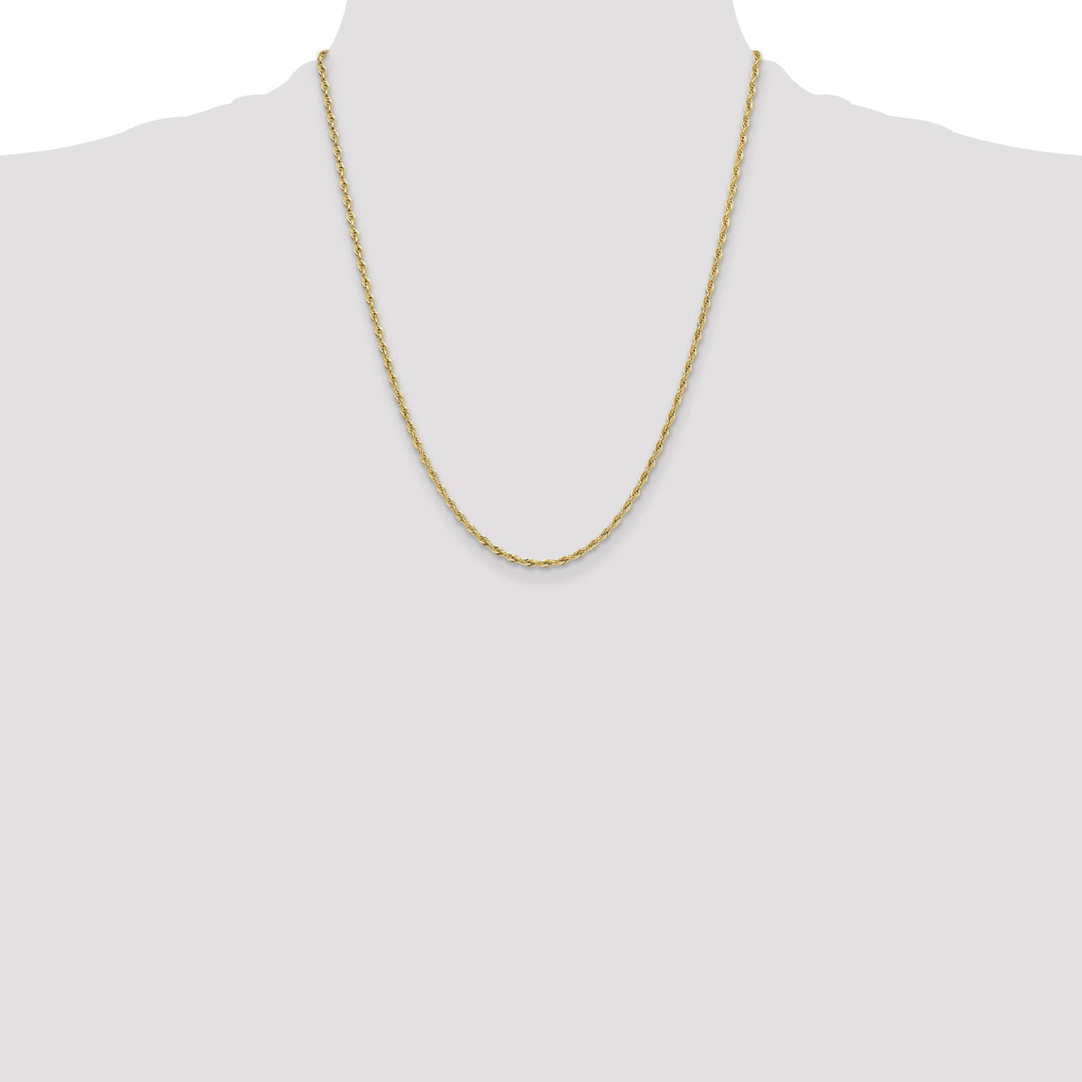 10k 2.5mm Semi-Solid Rope Chain-10BC202-22