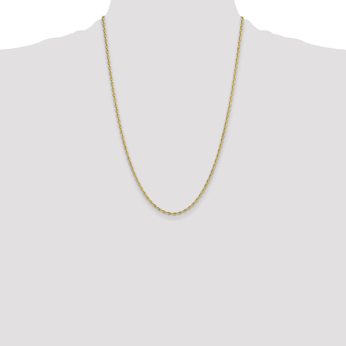10k 2.5mm Semi-Solid Rope Chain-10BC202-24