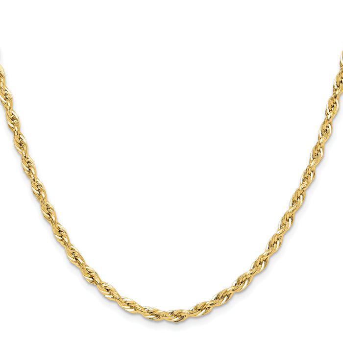 10k 3.5mm Semi-Solid Rope Chain-10BC203-16