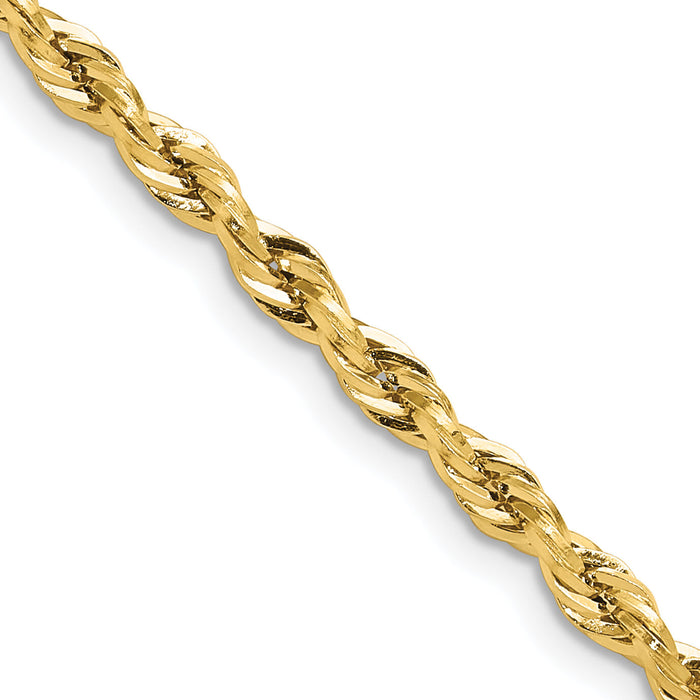 10k 3.5mm Semi-Solid Rope Chain-10BC203-22