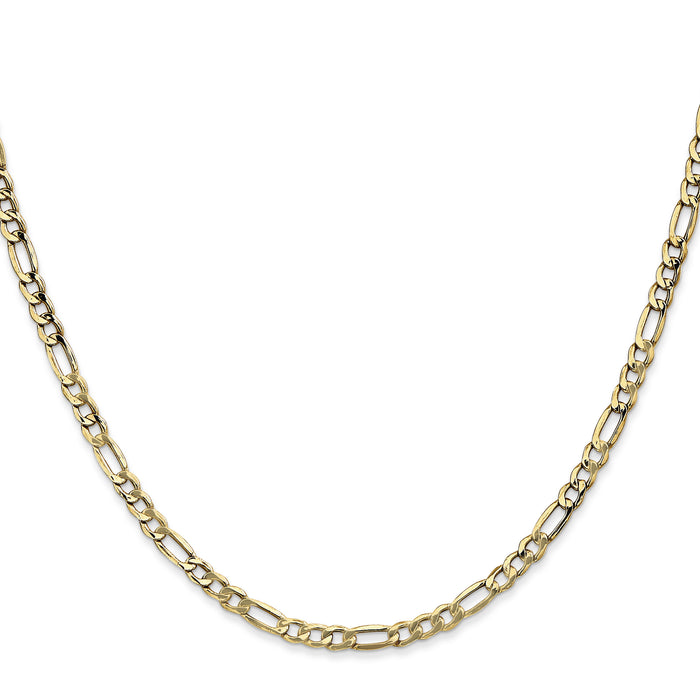 10k 3.5mm Semi-Solid Figaro Chain-10BC93-22