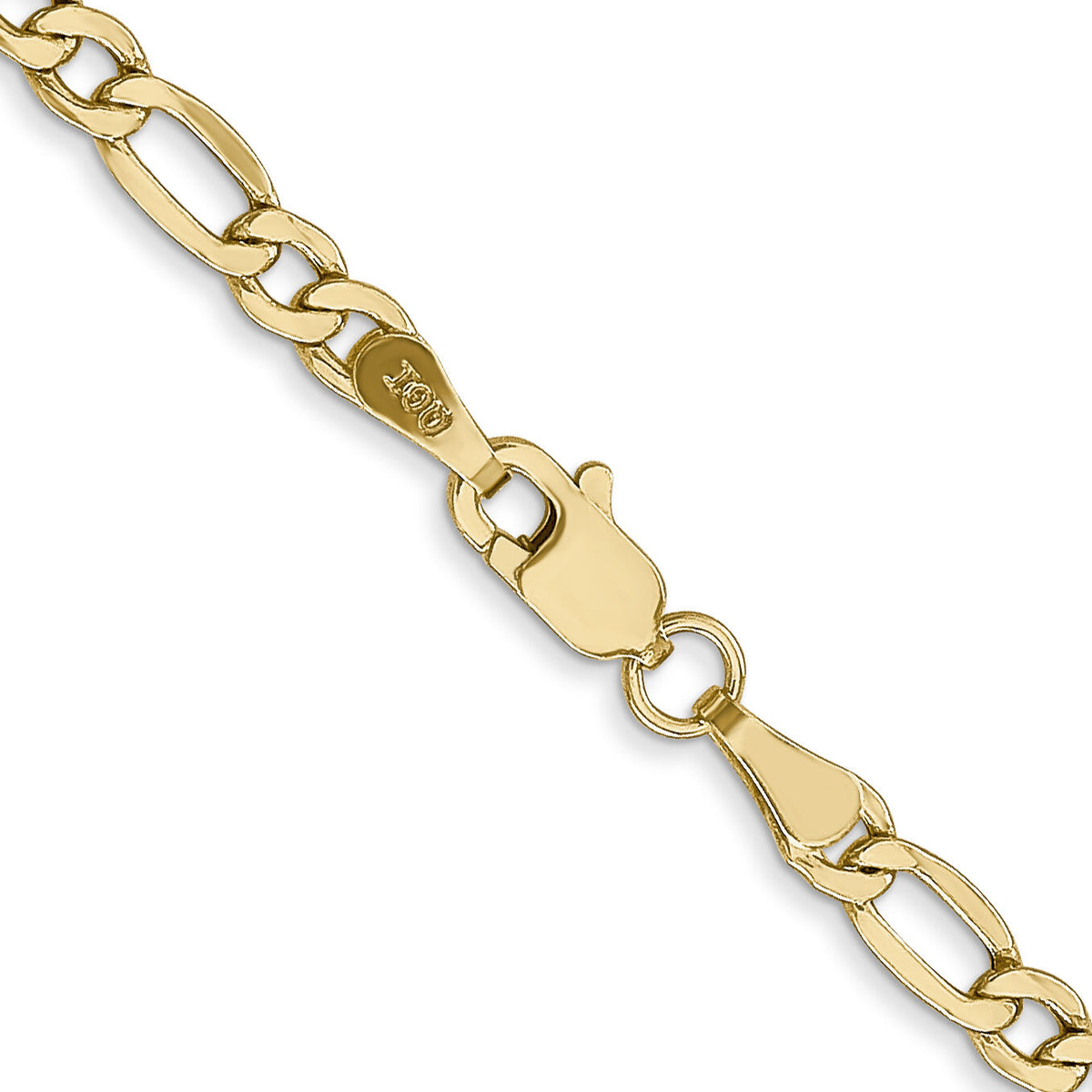 10k 3.5mm Semi-Solid Figaro Chain-10BC93-16