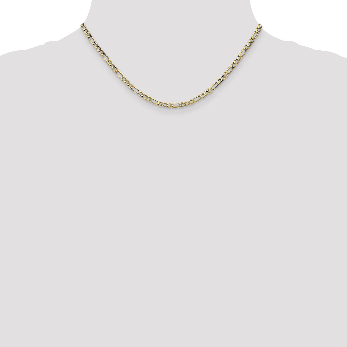 10k 3.5mm Semi-Solid Figaro Chain-10BC93-16