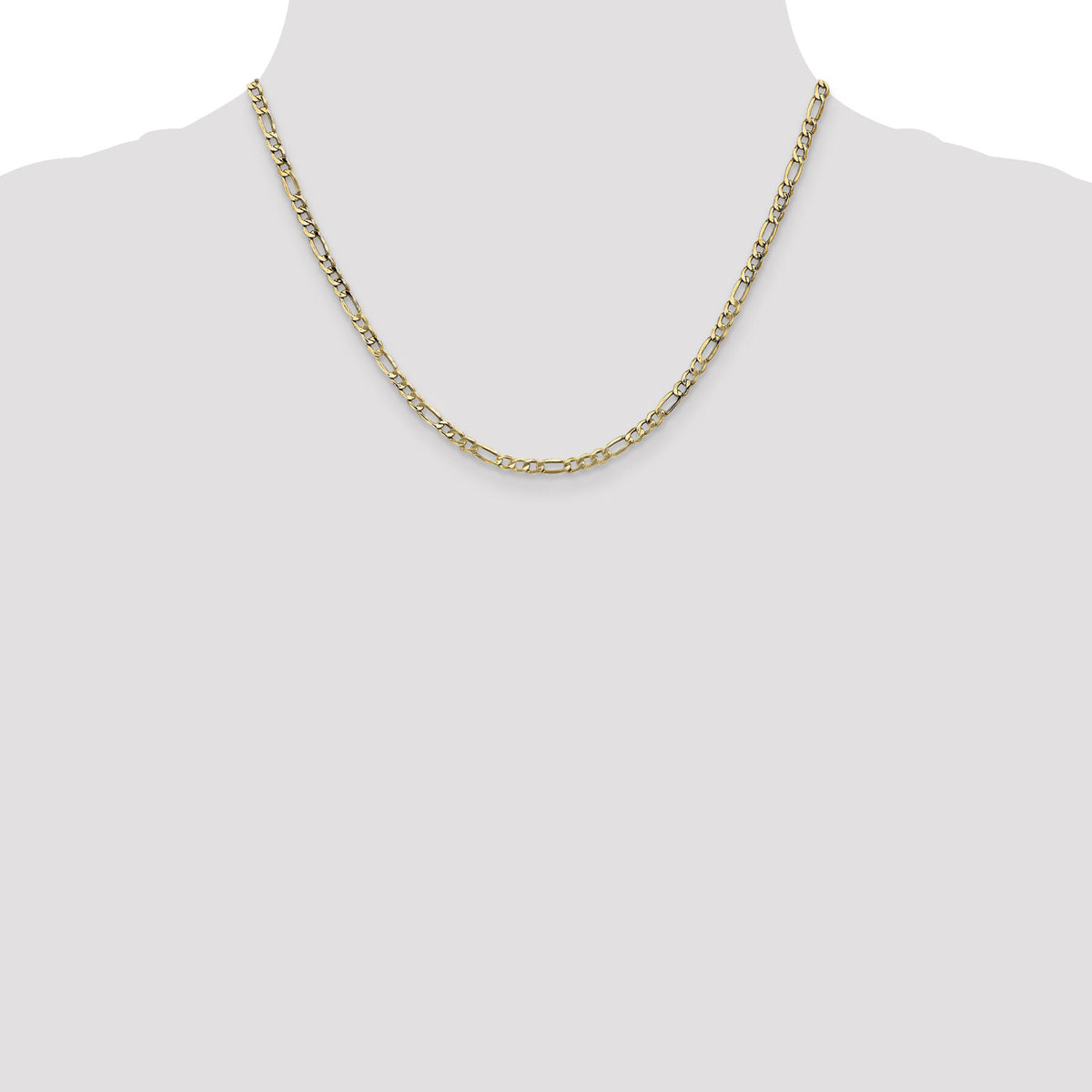 10k 3.5mm Semi-Solid Figaro Chain-10BC93-18
