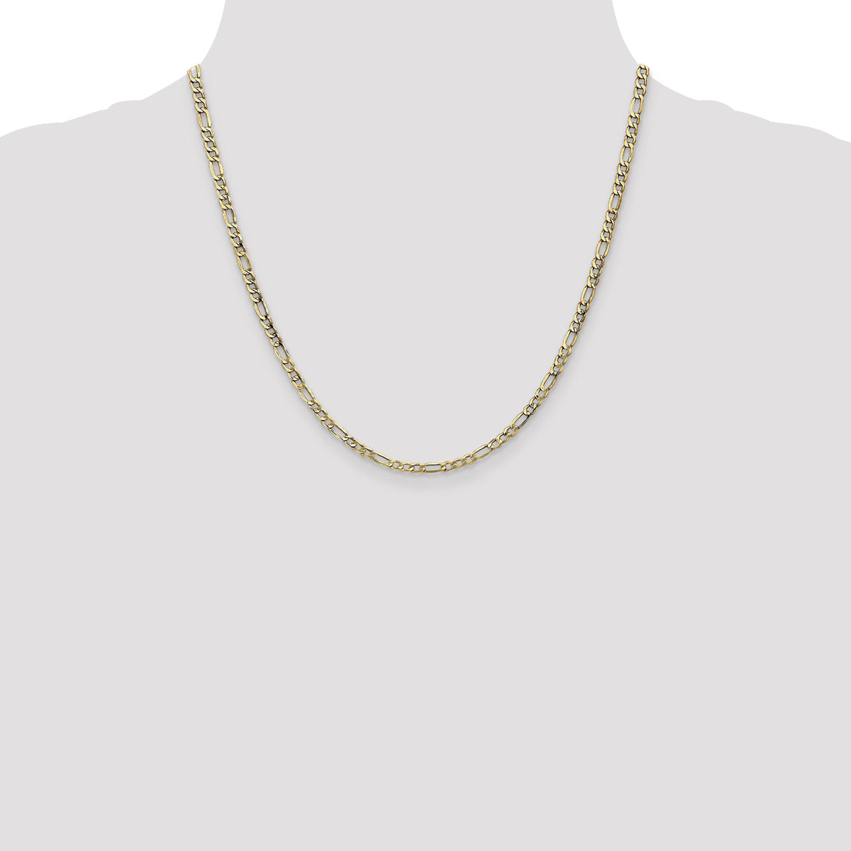 10k 3.5mm Semi-Solid Figaro Chain-10BC93-20
