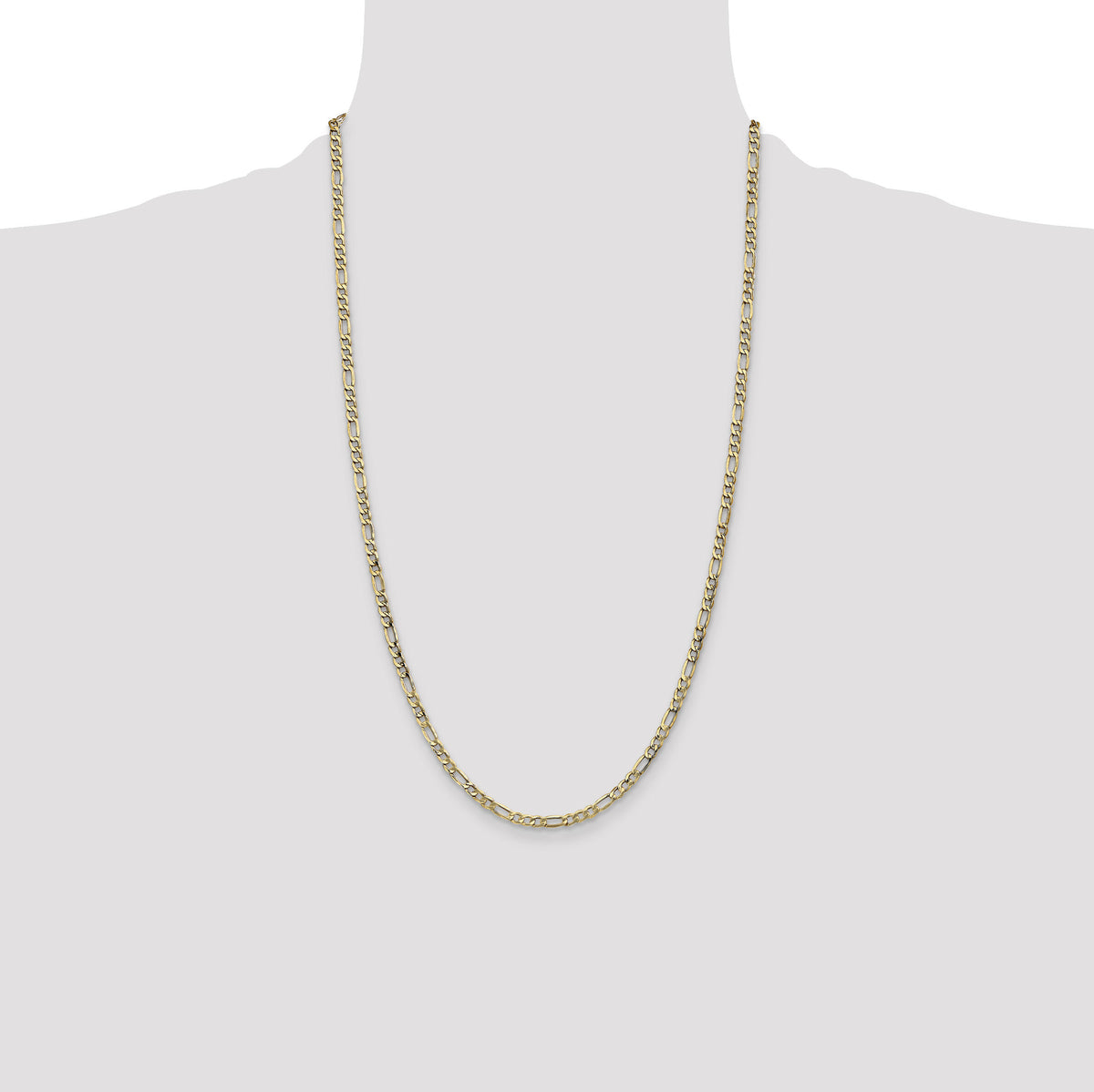10k 3.5mm Semi-Solid Figaro Chain-10BC93-26
