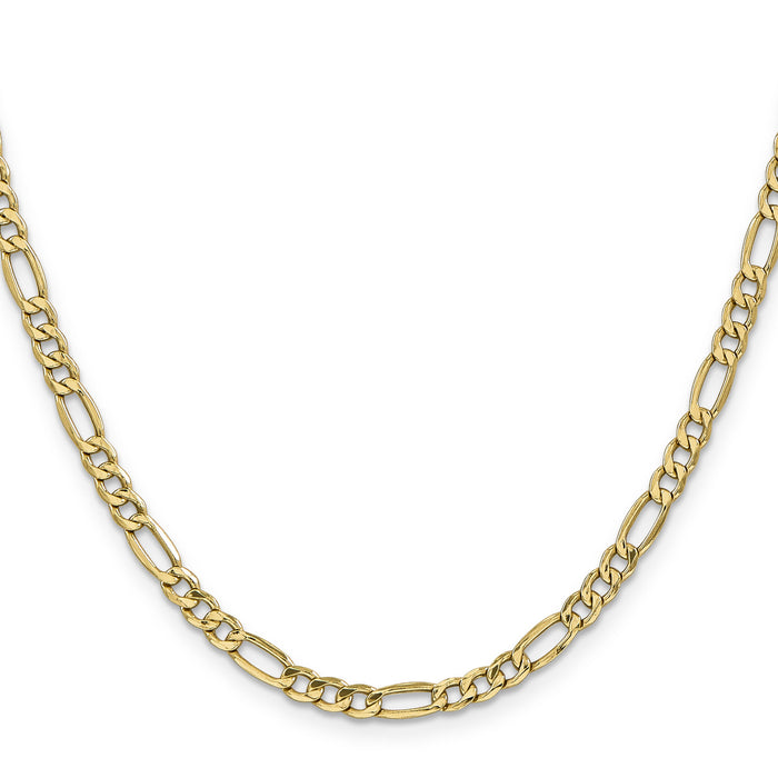 10k 4.2mm Semi-Solid Figaro Chain-10BC94-22